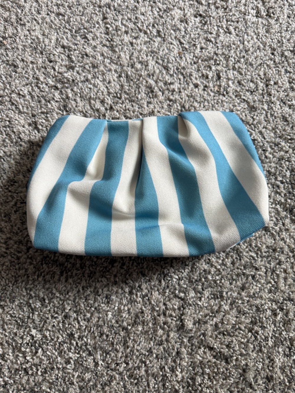 Blue and white hand bag